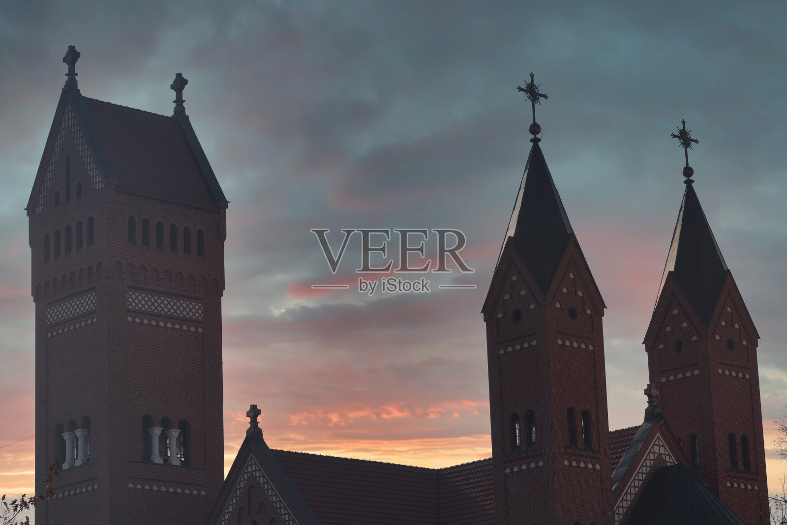 白俄罗斯罗马天主教堂照片摄影图片