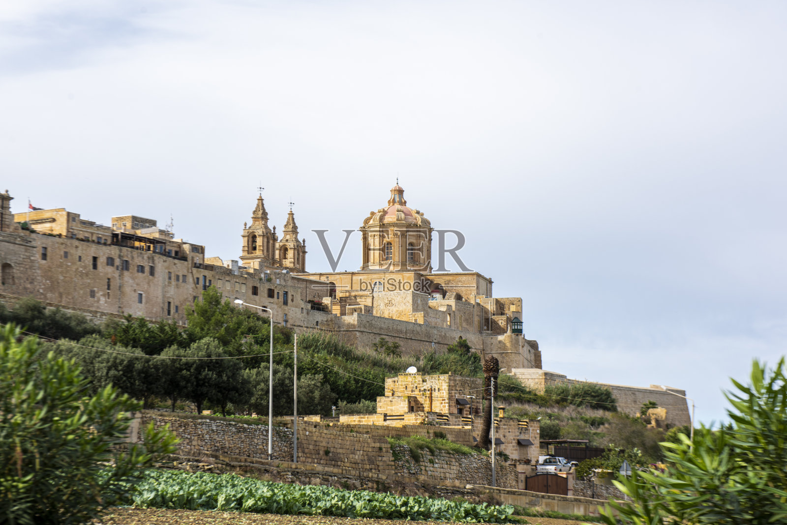 马耳他共和国姆迪纳市的一般看法。照片摄影图片