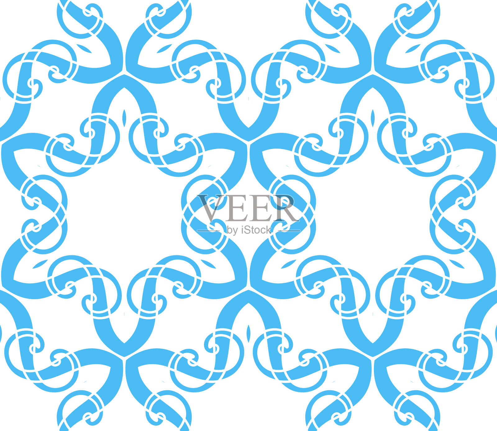 抽象细线卷曲无缝图案。线性装饰几何背景。包装纸。矢量插图。插画图片素材