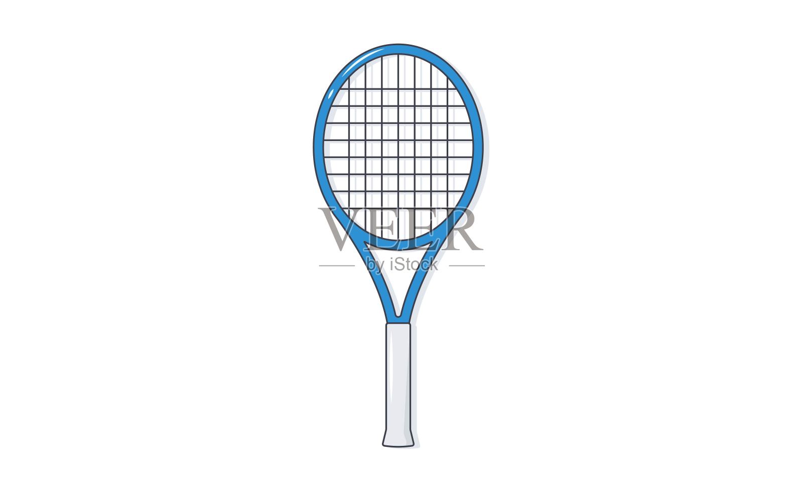 网球拍矢量图设计元素图片