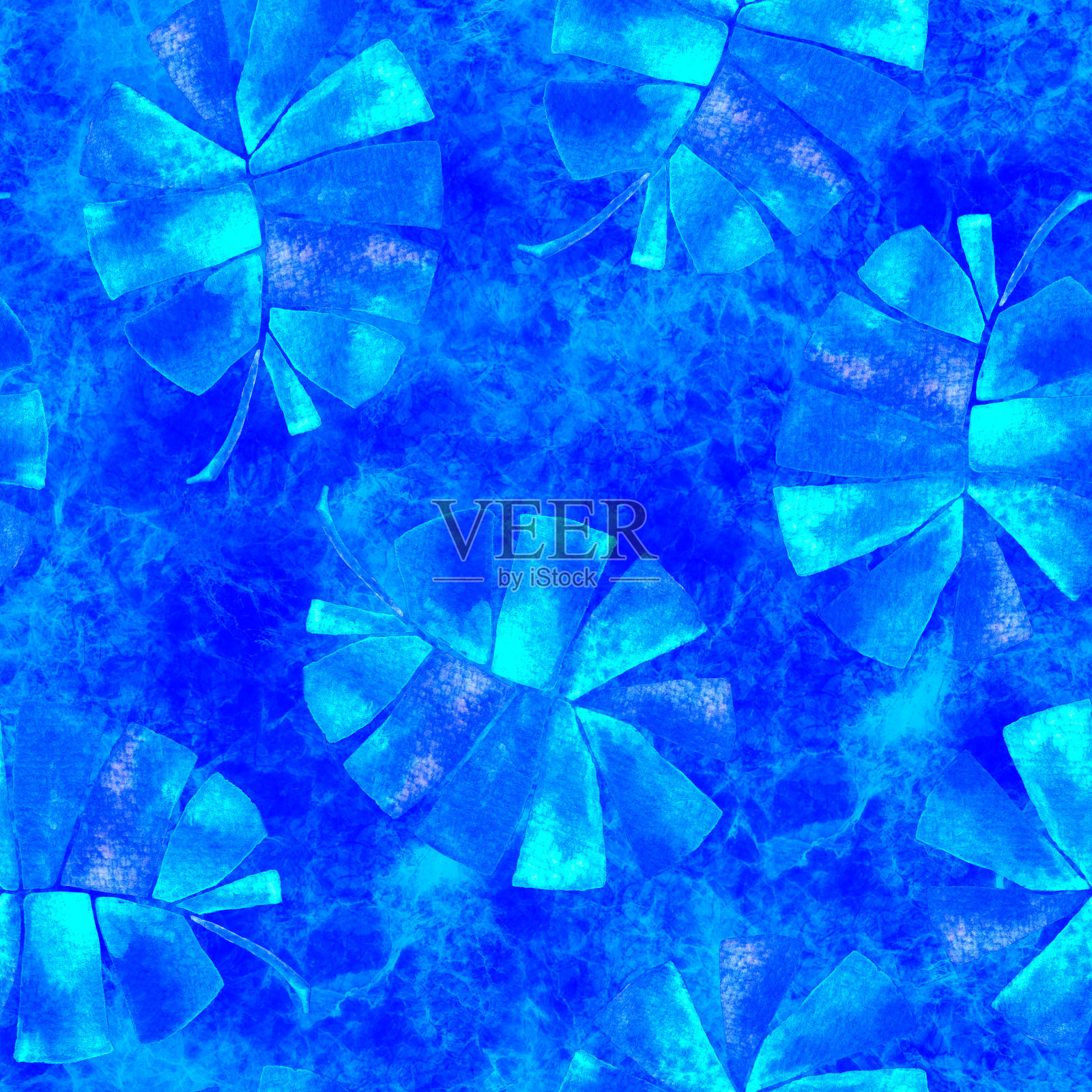 热带无缝模式。水彩幼稚的朋友插画图片素材