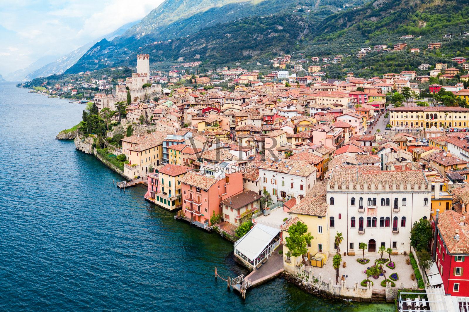 意大利马尔切西内空中全景照片摄影图片