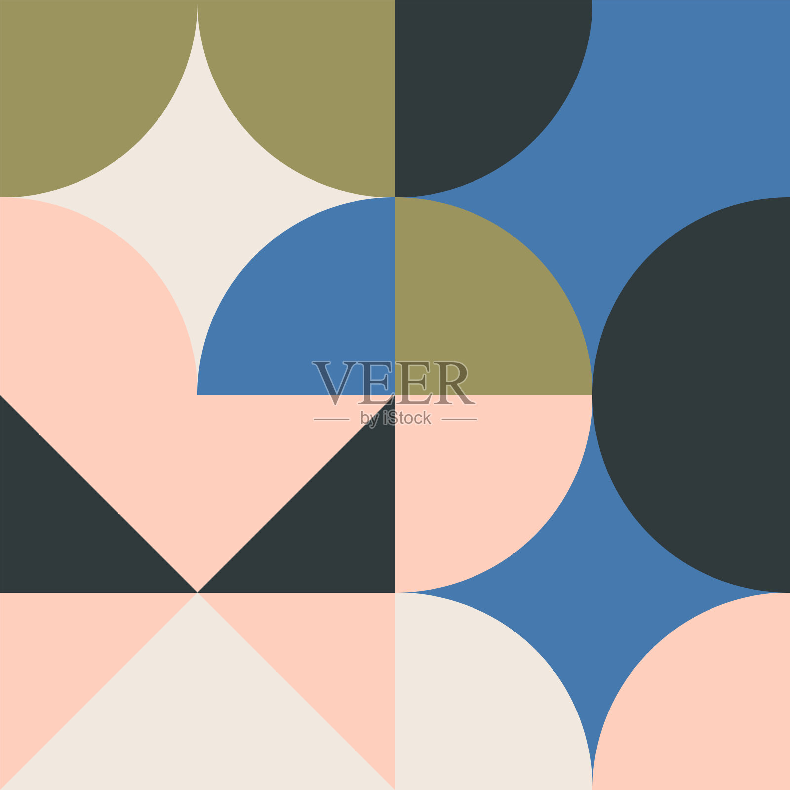 抽象方形图案设计插画图片素材