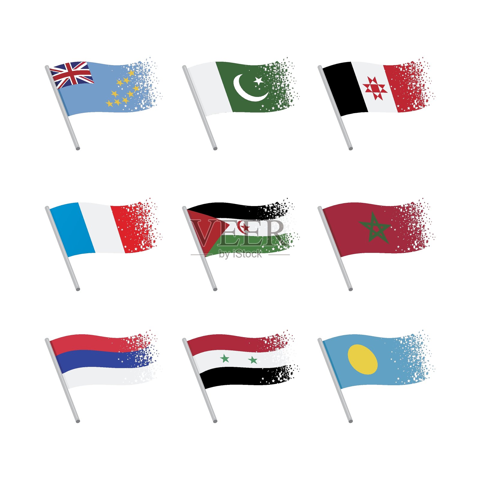 国旗矢量闪耀插画图片素材