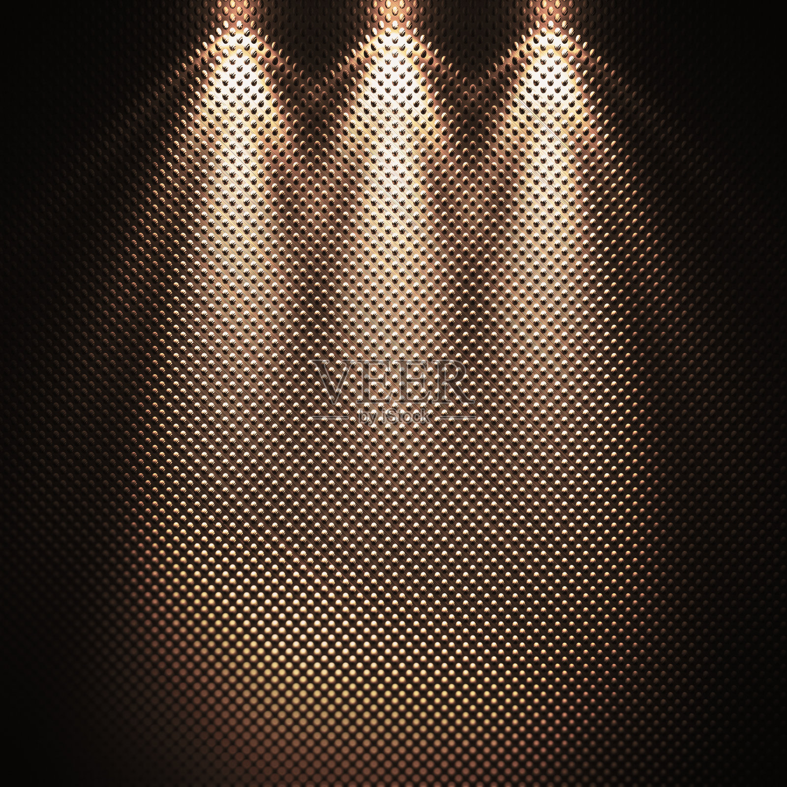 点测光灯。金属变形表面照片摄影图片