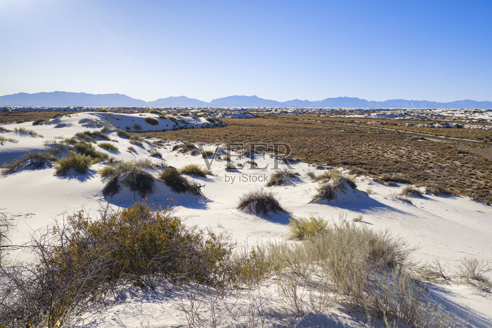 白沙石膏沙丘照片摄影图片