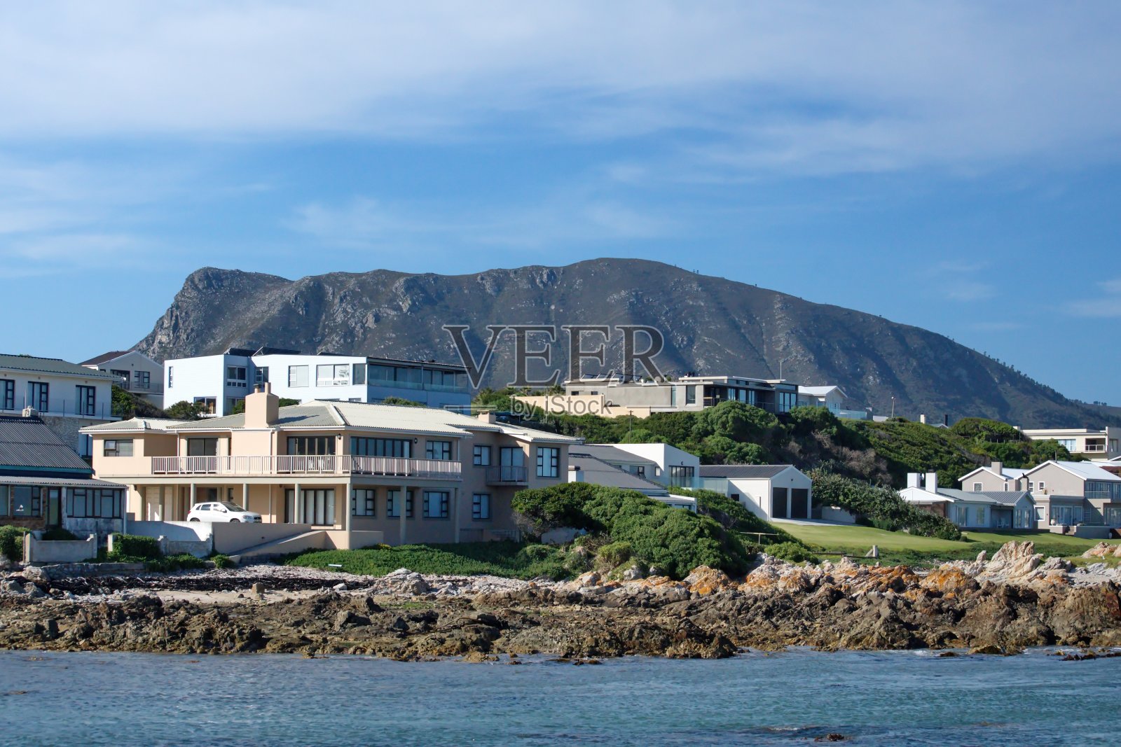 克莱因拜海岸的房子照片摄影图片