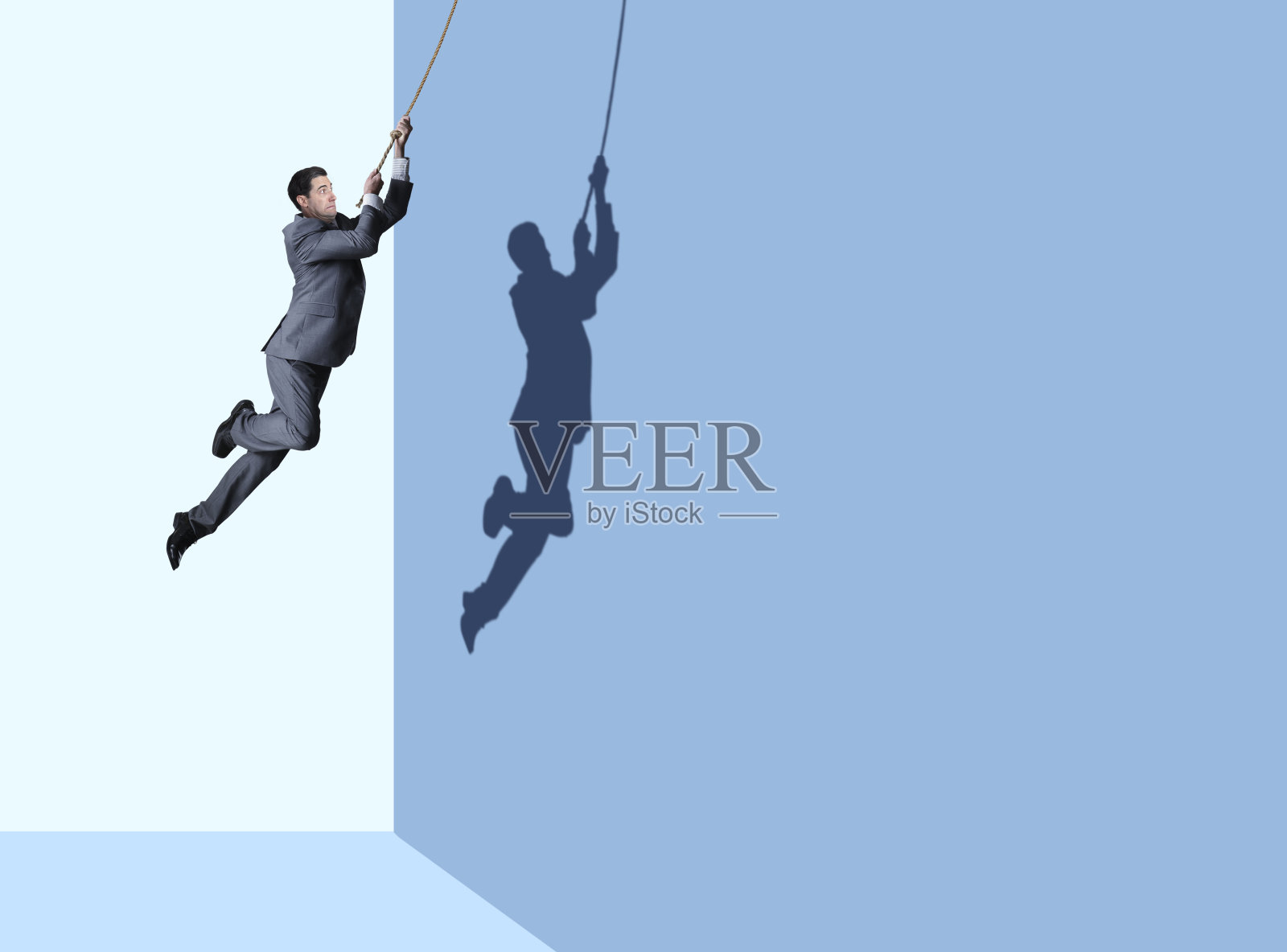 即将撞墙的商人照片摄影图片