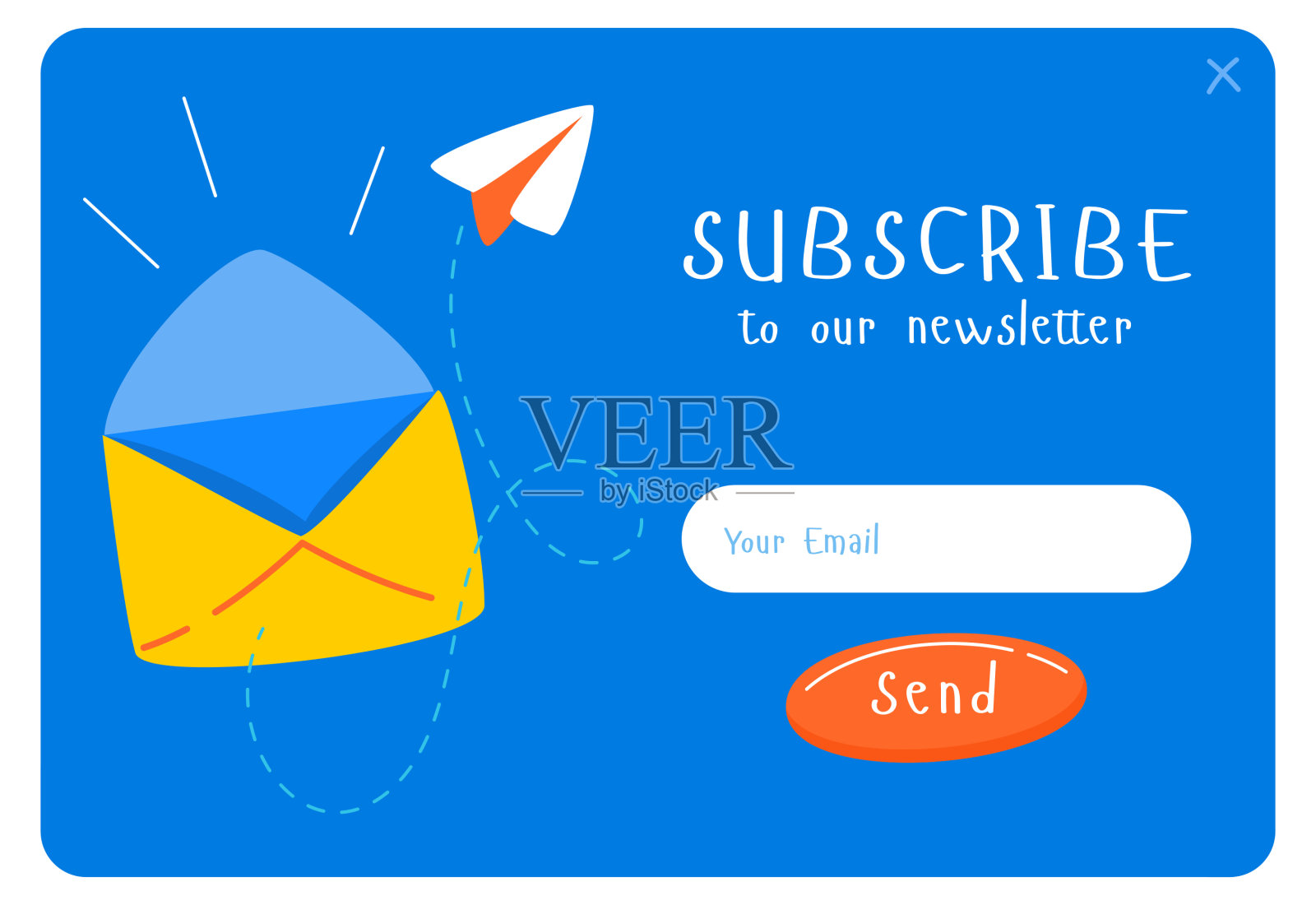 现在订阅我们的时事通讯插画图片素材