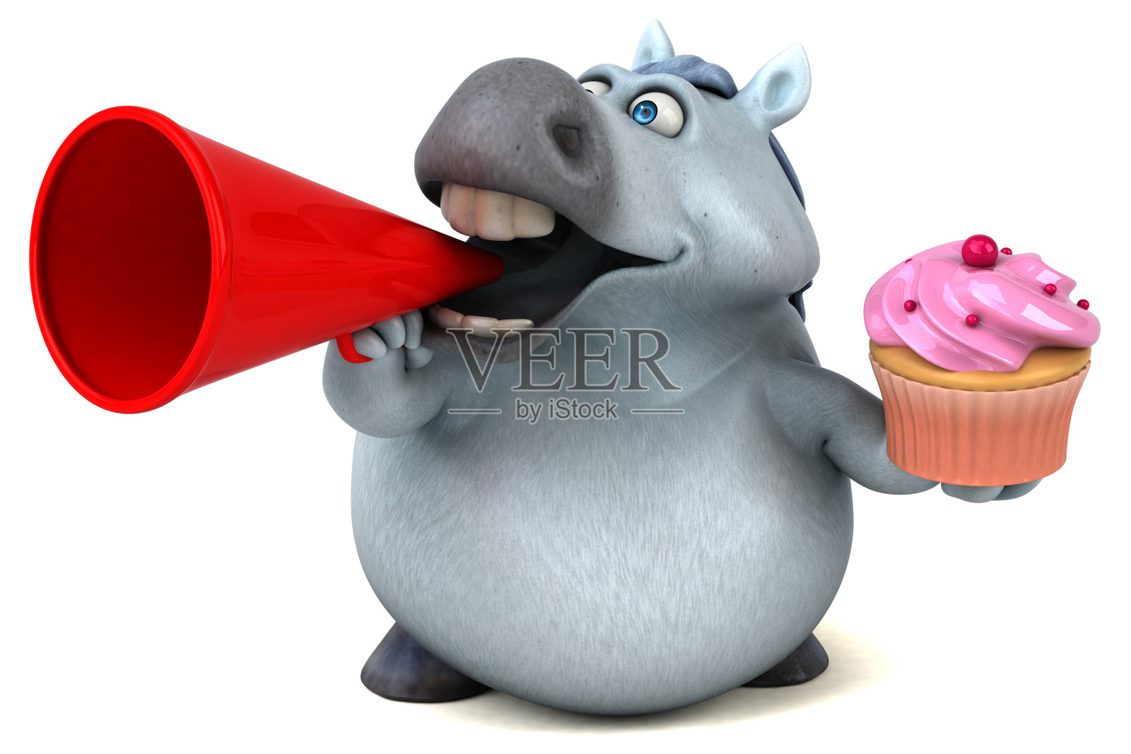 有趣的马- 3D插图照片摄影图片