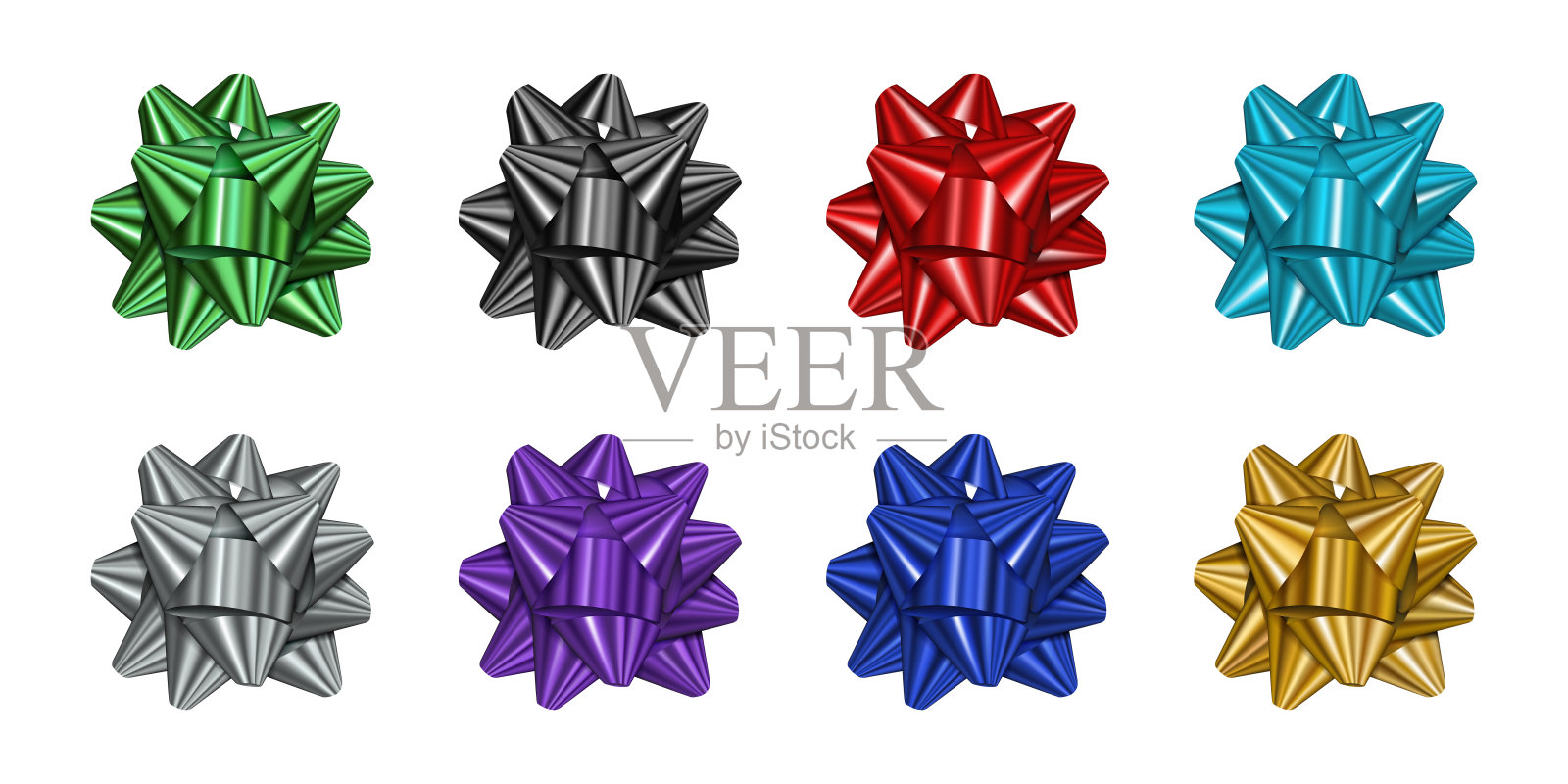 缎带做的光滑蝴蝶结设计元素图片