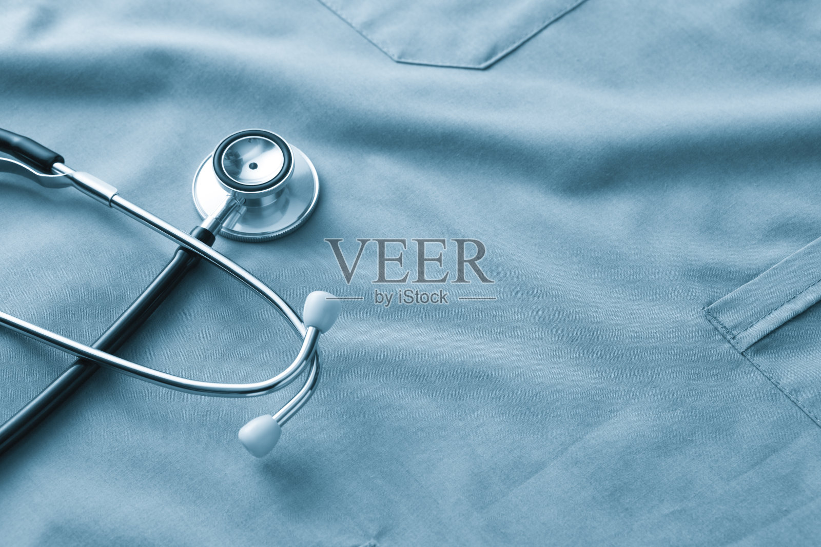 听诊器在围裙照片摄影图片