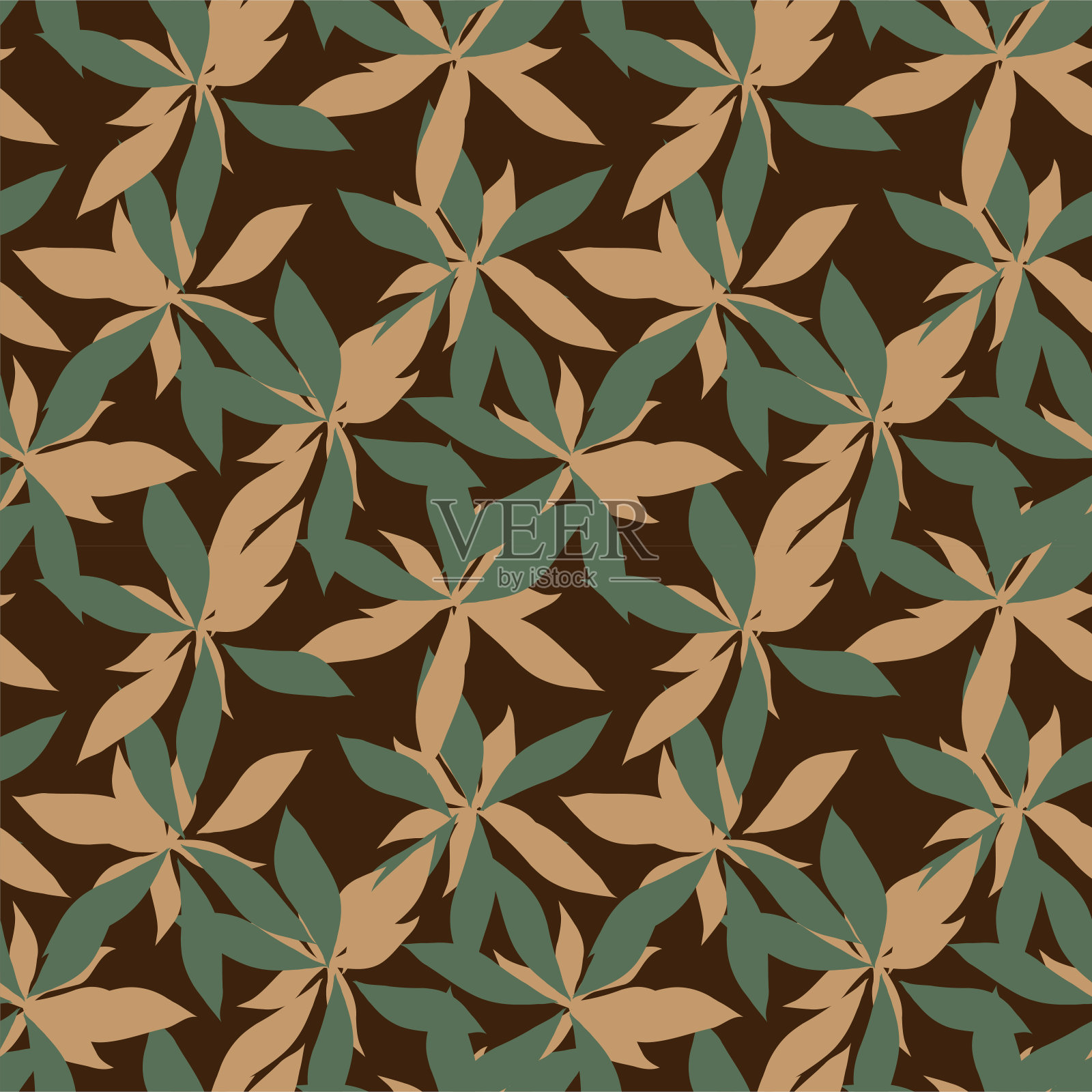 Vector植物植物无缝模式插画图片素材