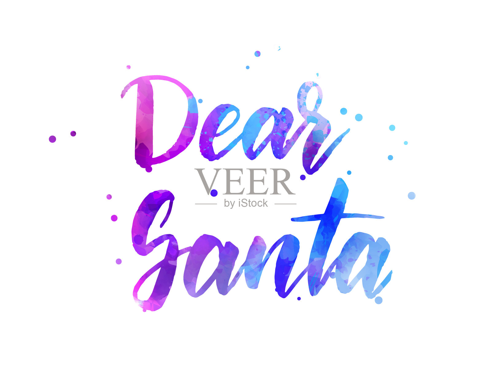 亲爱的圣诞老人-假日信件插画图片素材