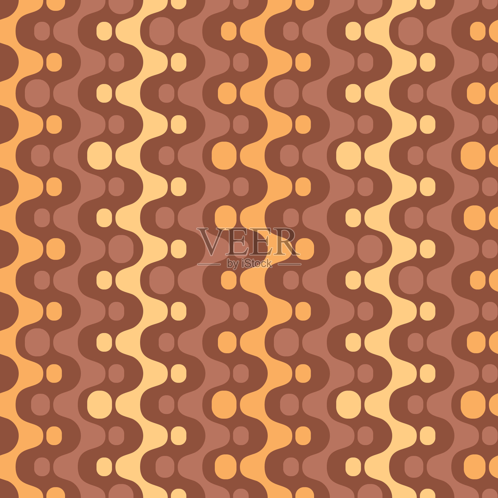 抽象的彩色滴。矢量斑点无缝模式。插画图片素材