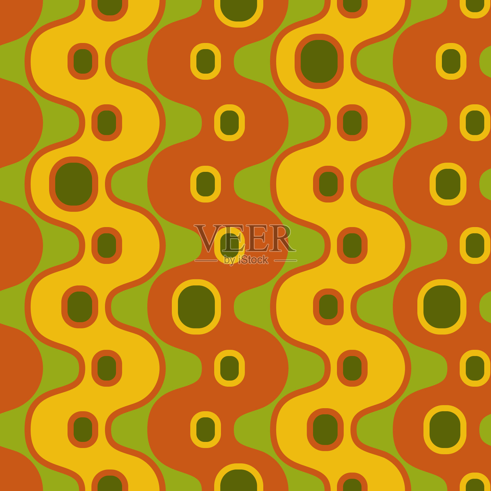 抽象的彩色滴。矢量斑点无缝模式。插画图片素材