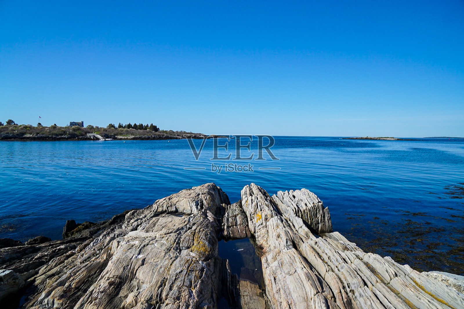 缅因州贝利岛的兰兹角照片摄影图片