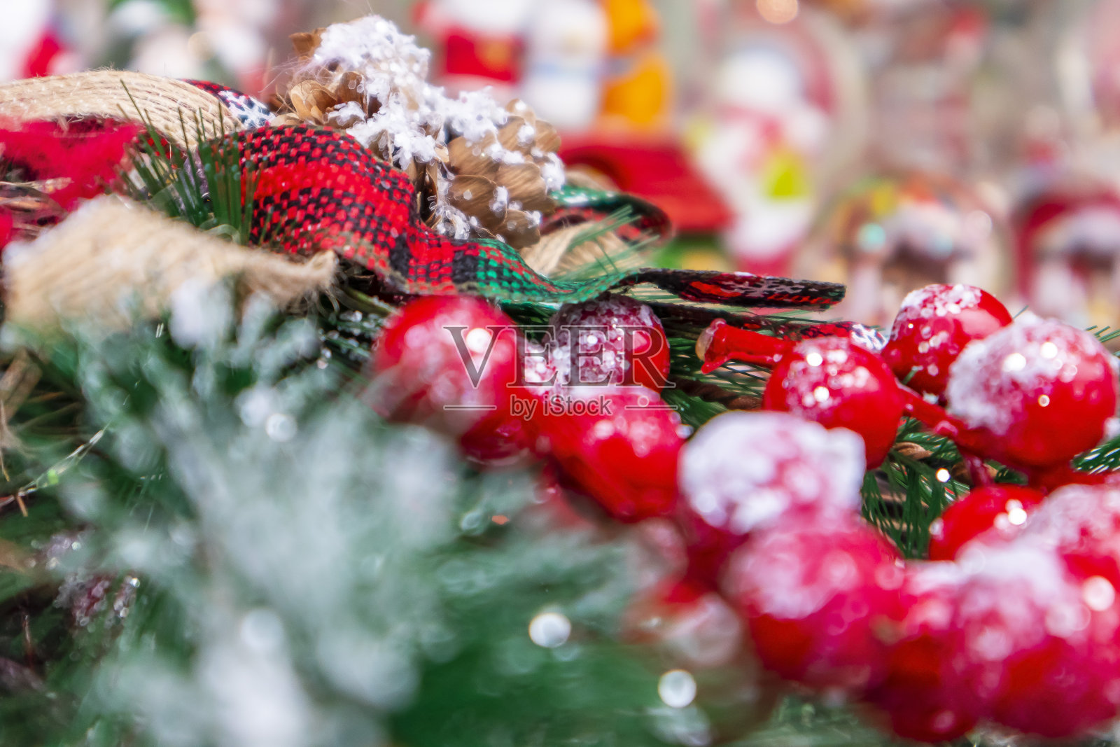 圣诞装饰，新年背景照片摄影图片