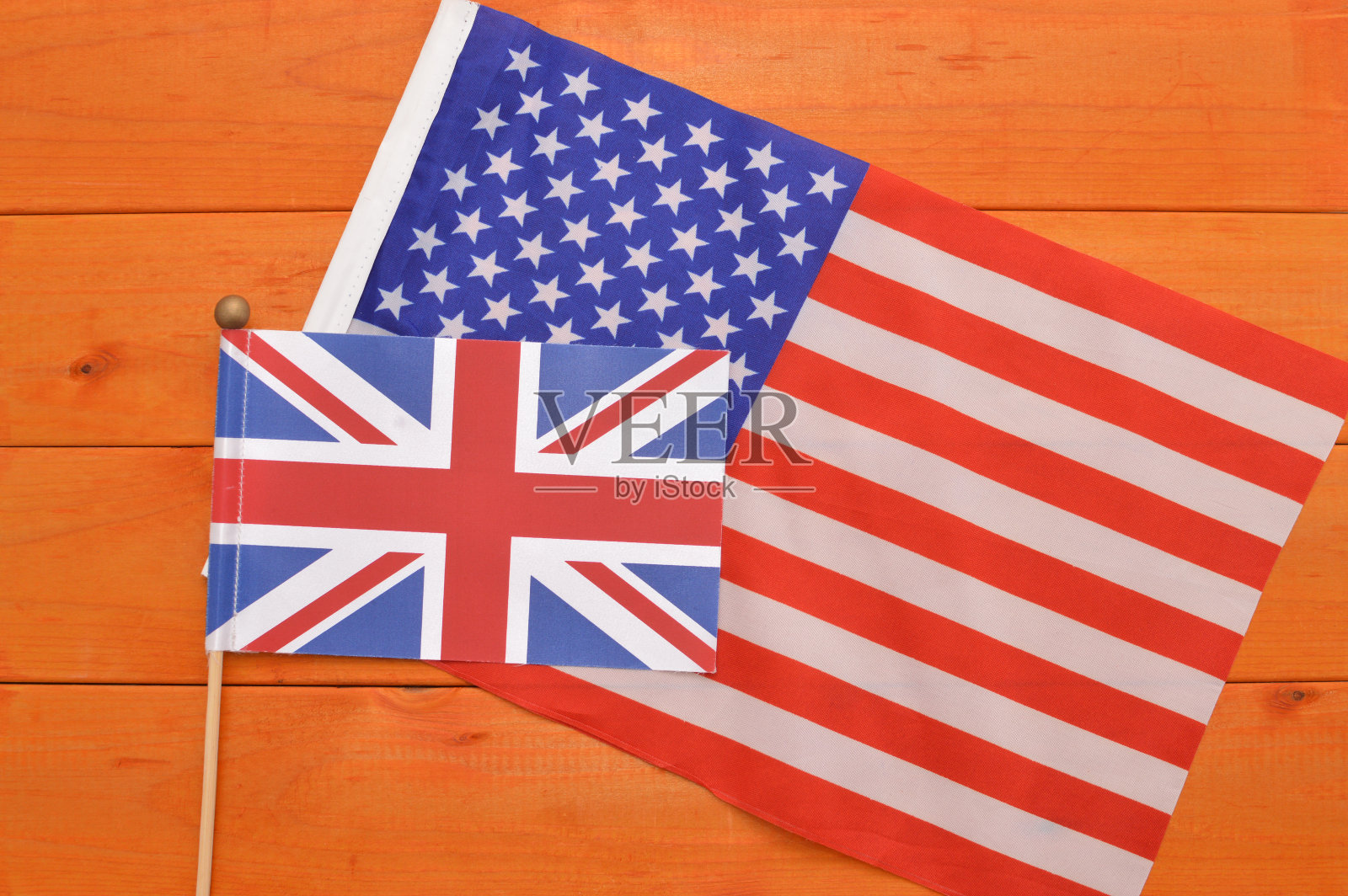 英国和美国国旗照片摄影图片