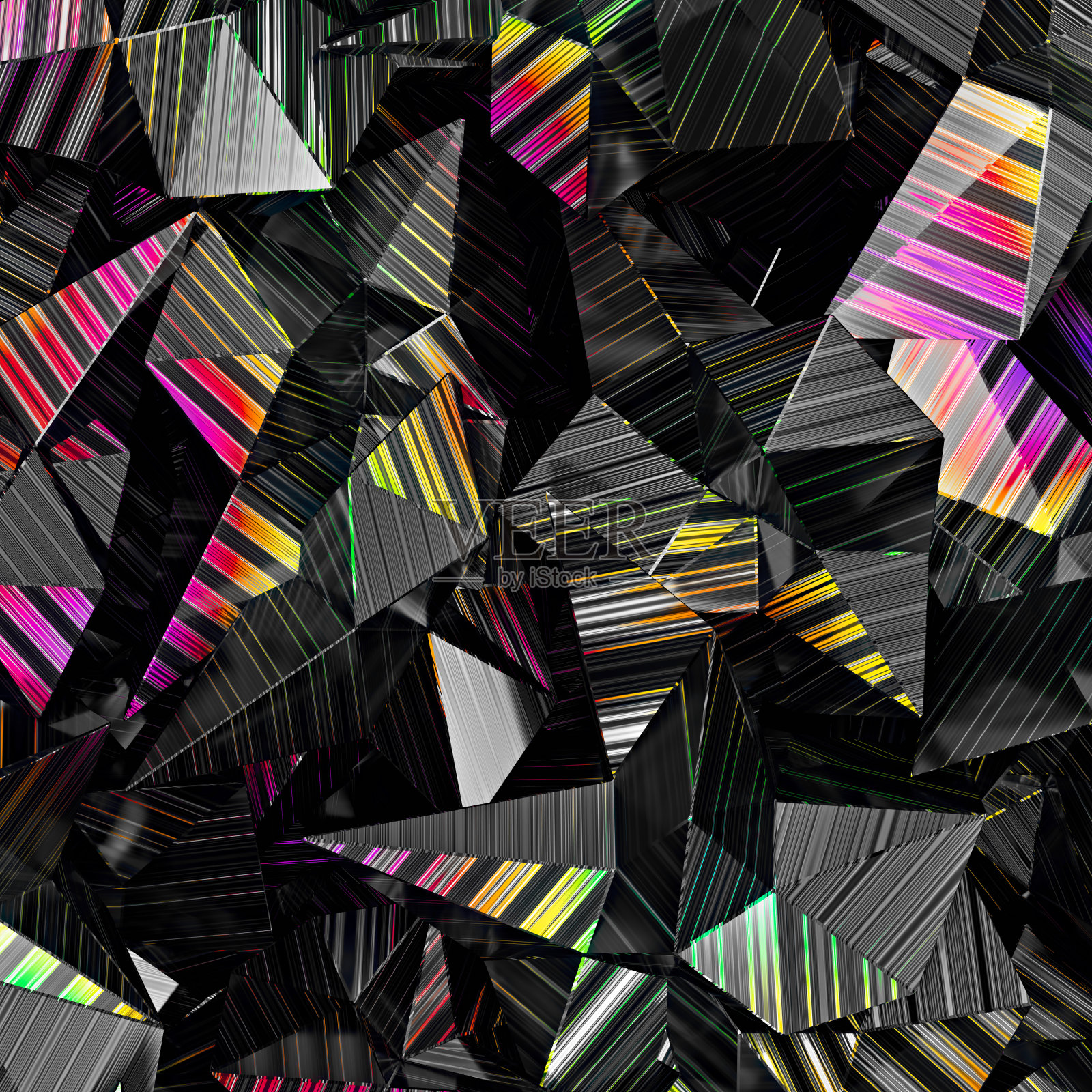 艺术背景的生动的色彩和未来低多晶硅照片摄影图片