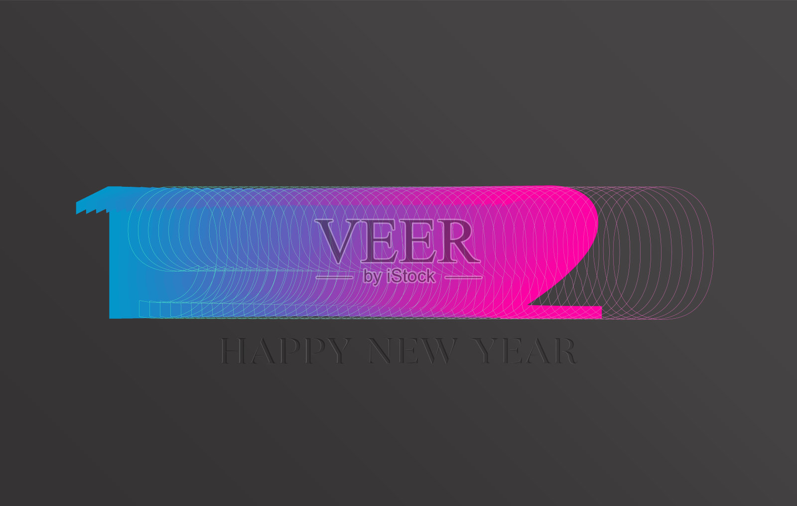 新年贺卡。矢量插图。插画图片素材