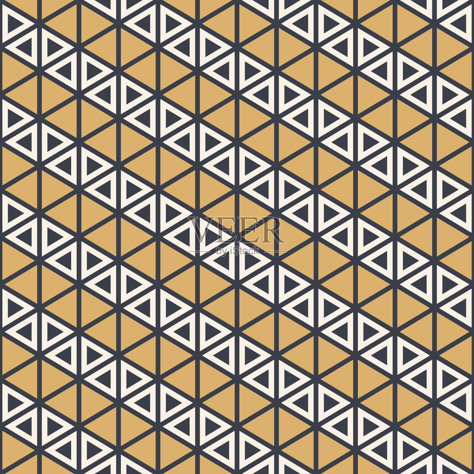 矢量无缝三角形模式。插画图片素材