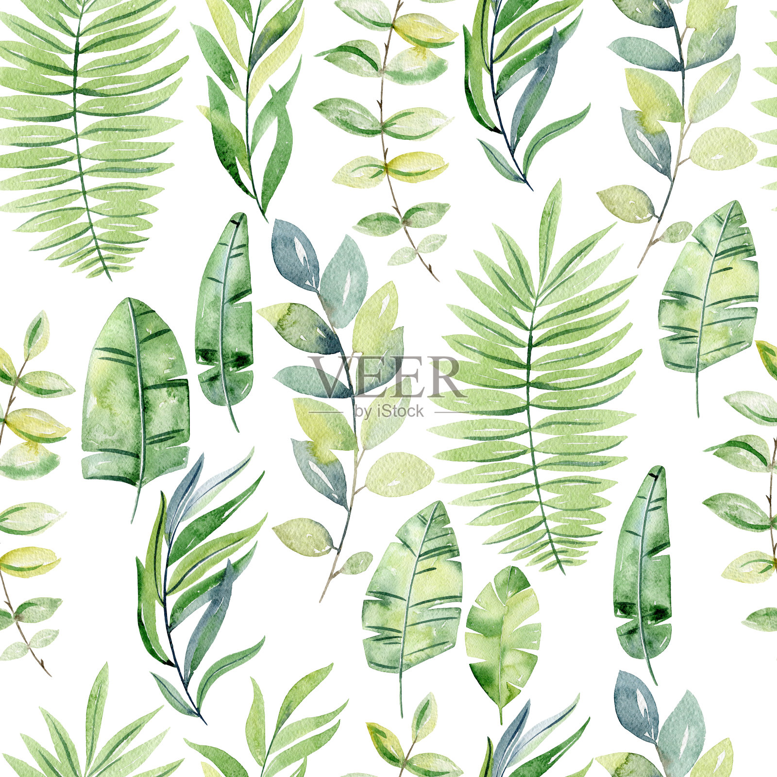 热带无缝模式插画图片素材