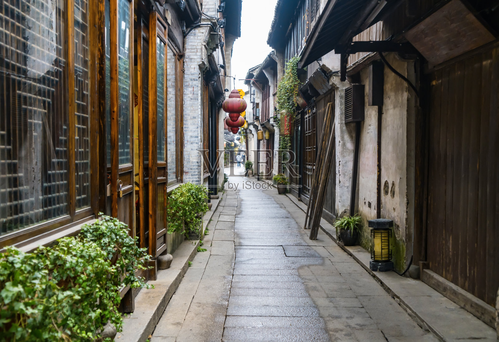 中国苏州周庄古镇的街道照片摄影图片