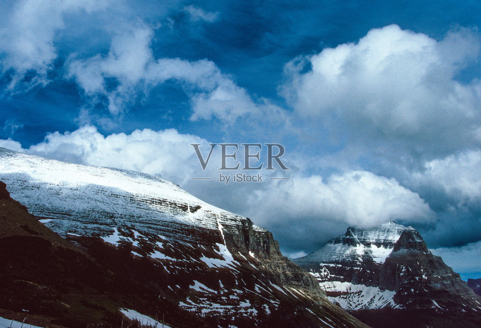 冰川国家公园-雪峰- 1989照片摄影图片