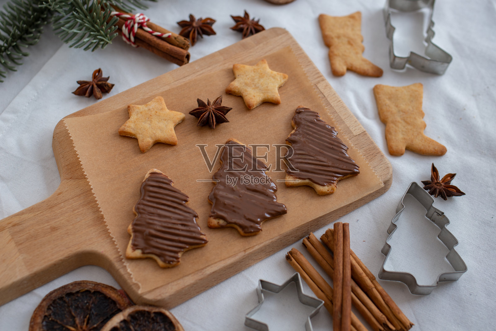 圣诞饼干照片摄影图片