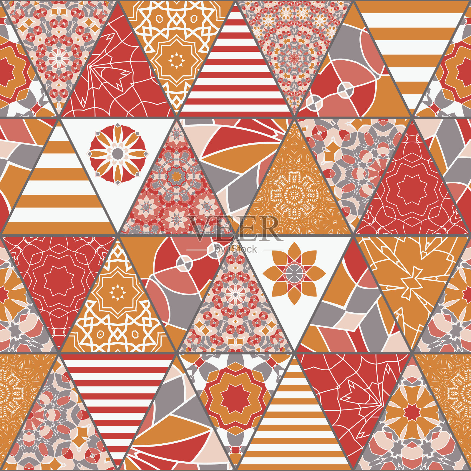 东方民族风几何图案面料插画图片素材