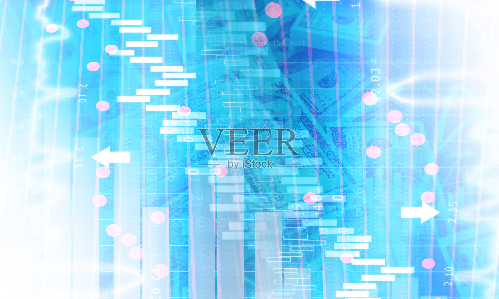 金融股票市场图表与烛台图表照片摄影图片