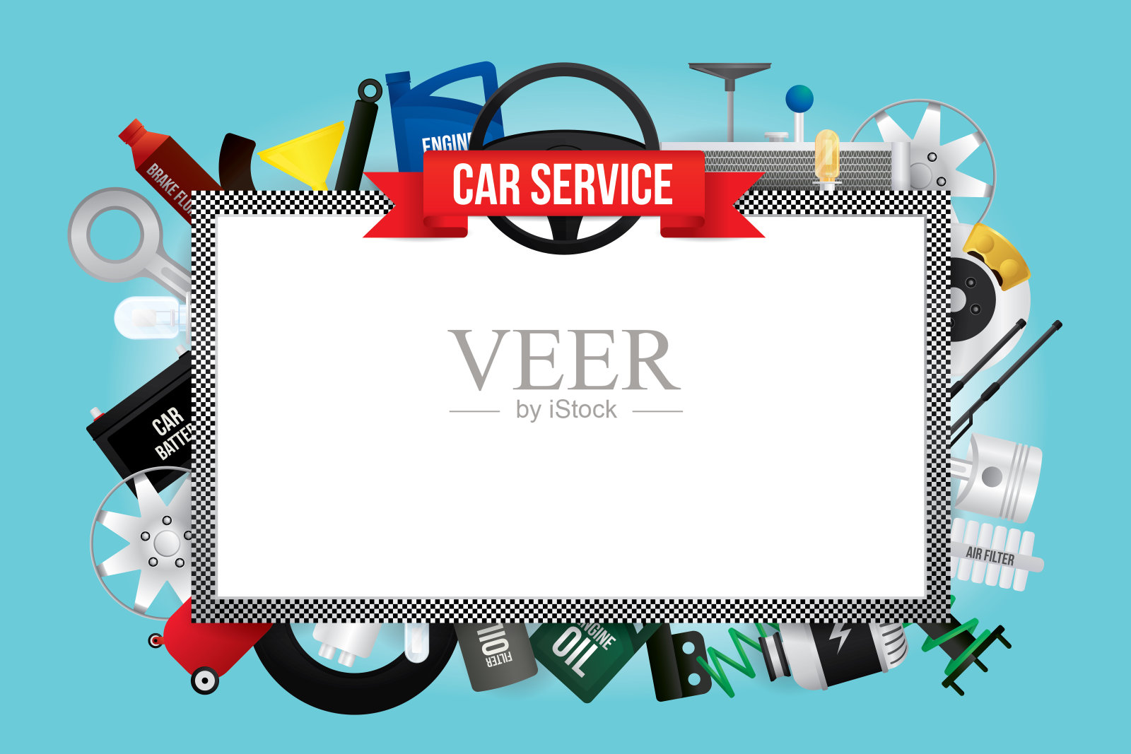 汽车修理工服务插画图片素材