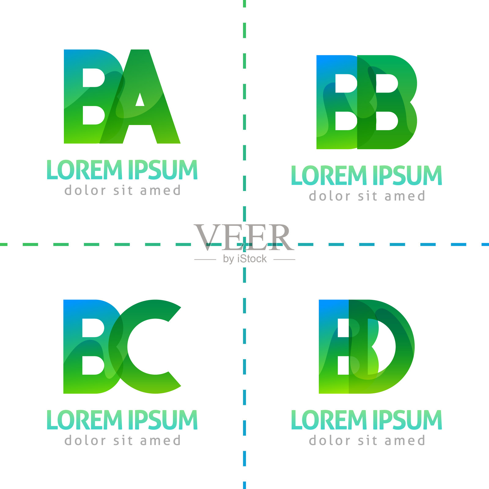 用于促销、营销和广告的彩色粗体字母标志，适用于公司、企业、合作社和中小企业。适用于印刷媒体、在线广告、海报、宣传单、banner、封面插画图片素材