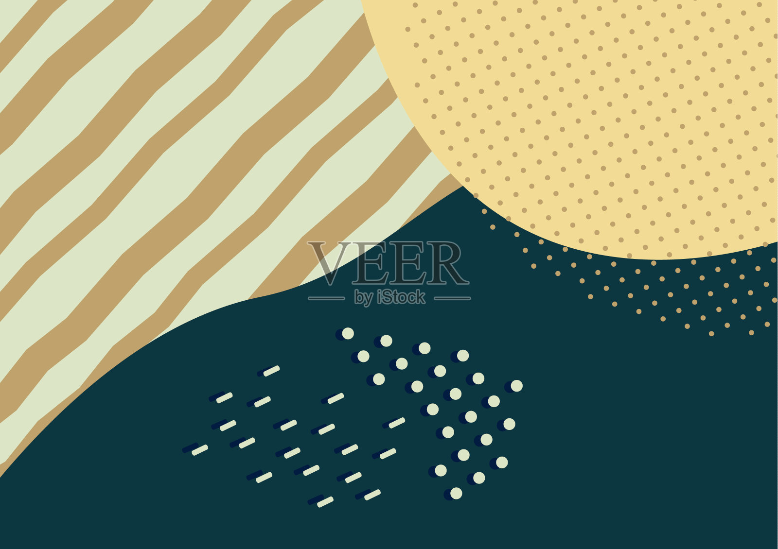 创造性的通用波浪图案与几何元素和条纹。时髦的图形模板横幅，海报，卡片，封面，邀请，小册子。绘制织物设计图纸。插画图片素材