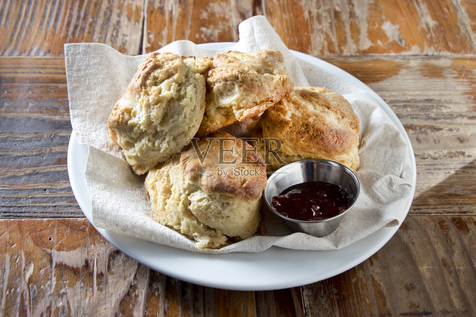 南方风味酪乳饼干照片摄影图片