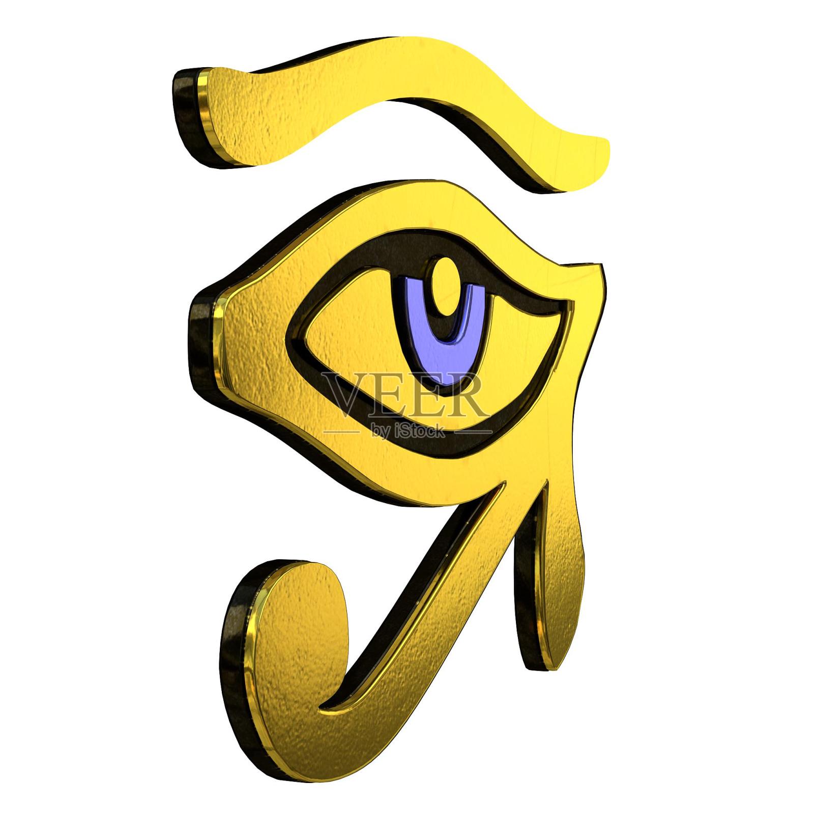 荷鲁斯之眼或太阳神之眼照片摄影图片