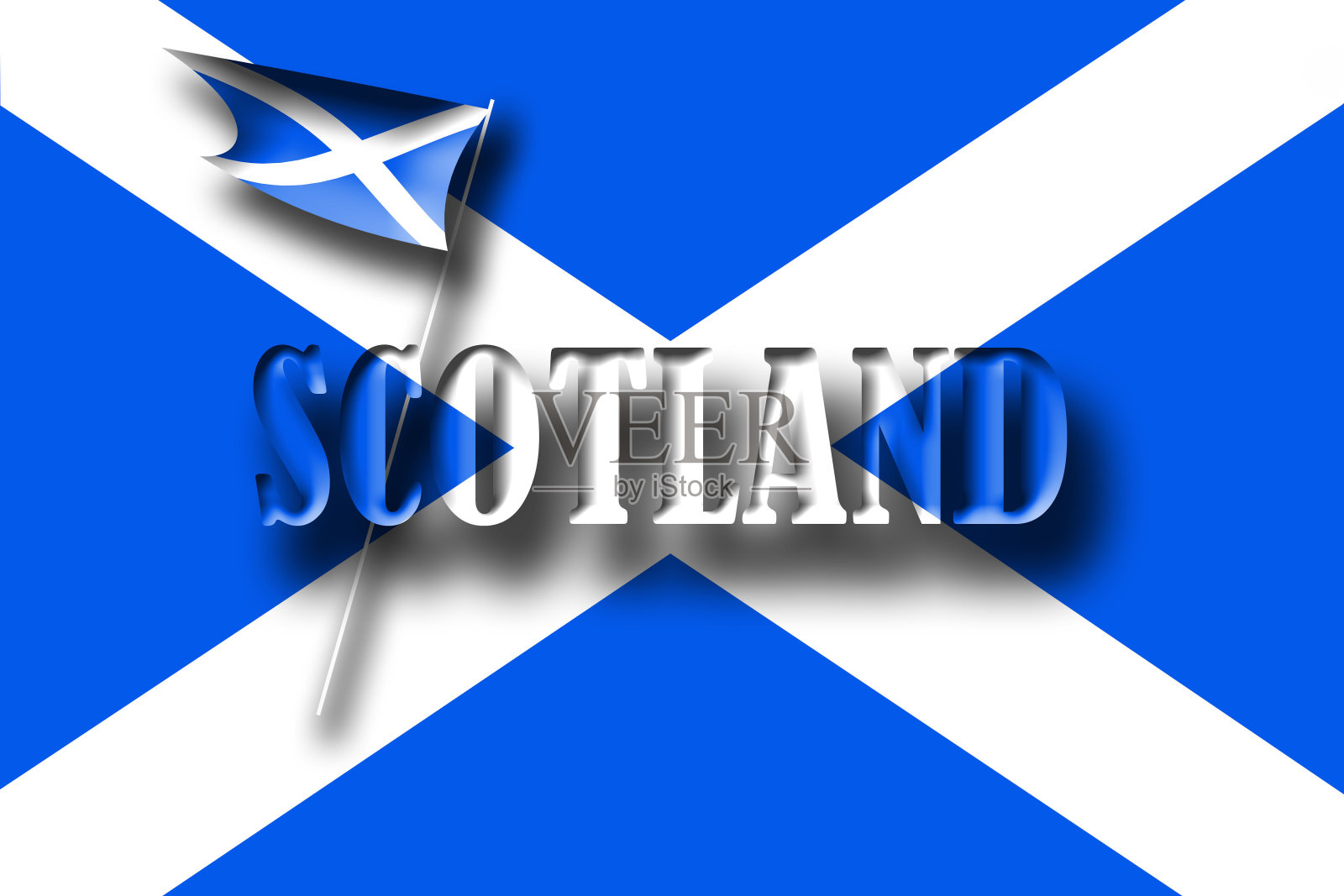 苏格兰国旗插画图片素材