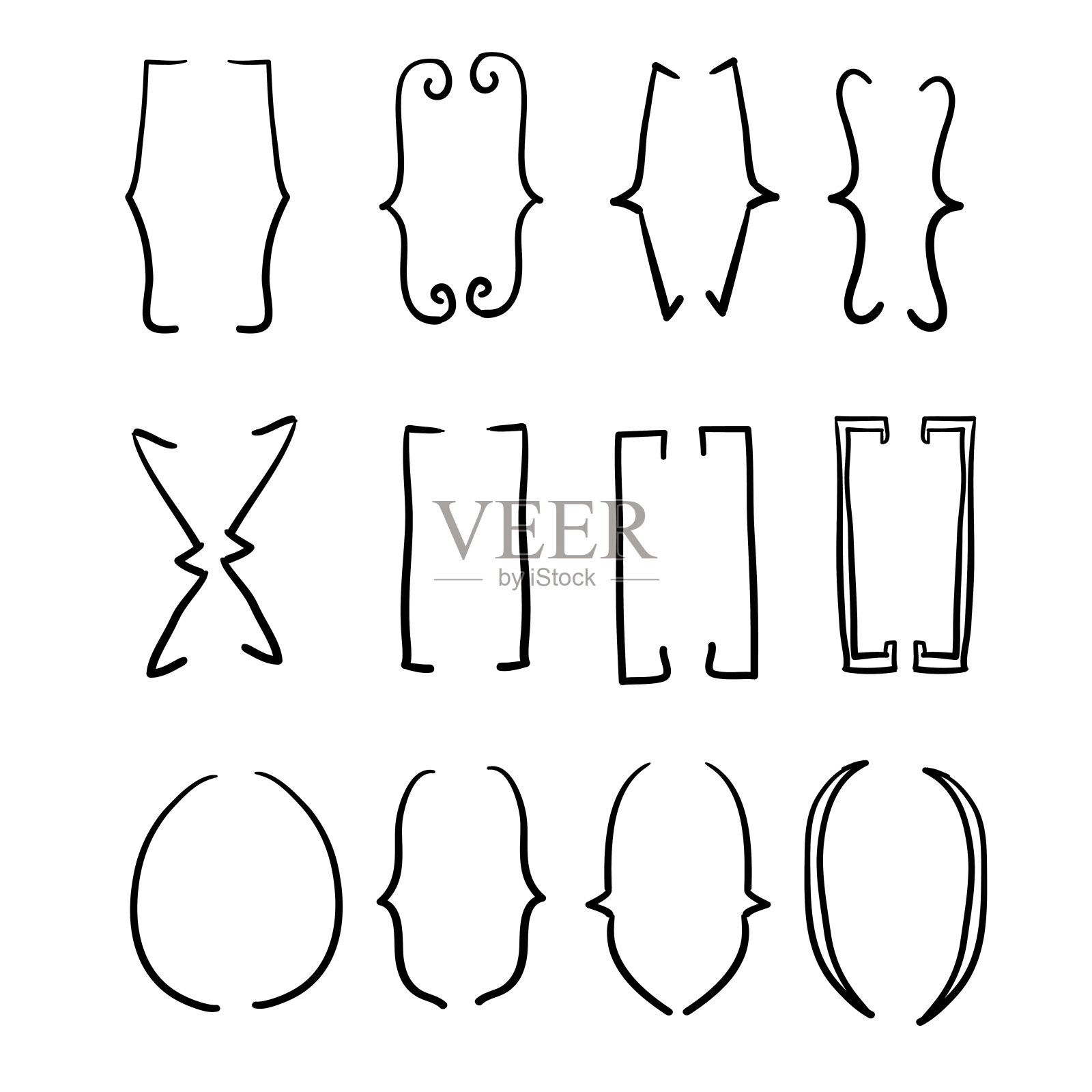 涂鸦支架设置插图矢量手绘风格插画图片素材