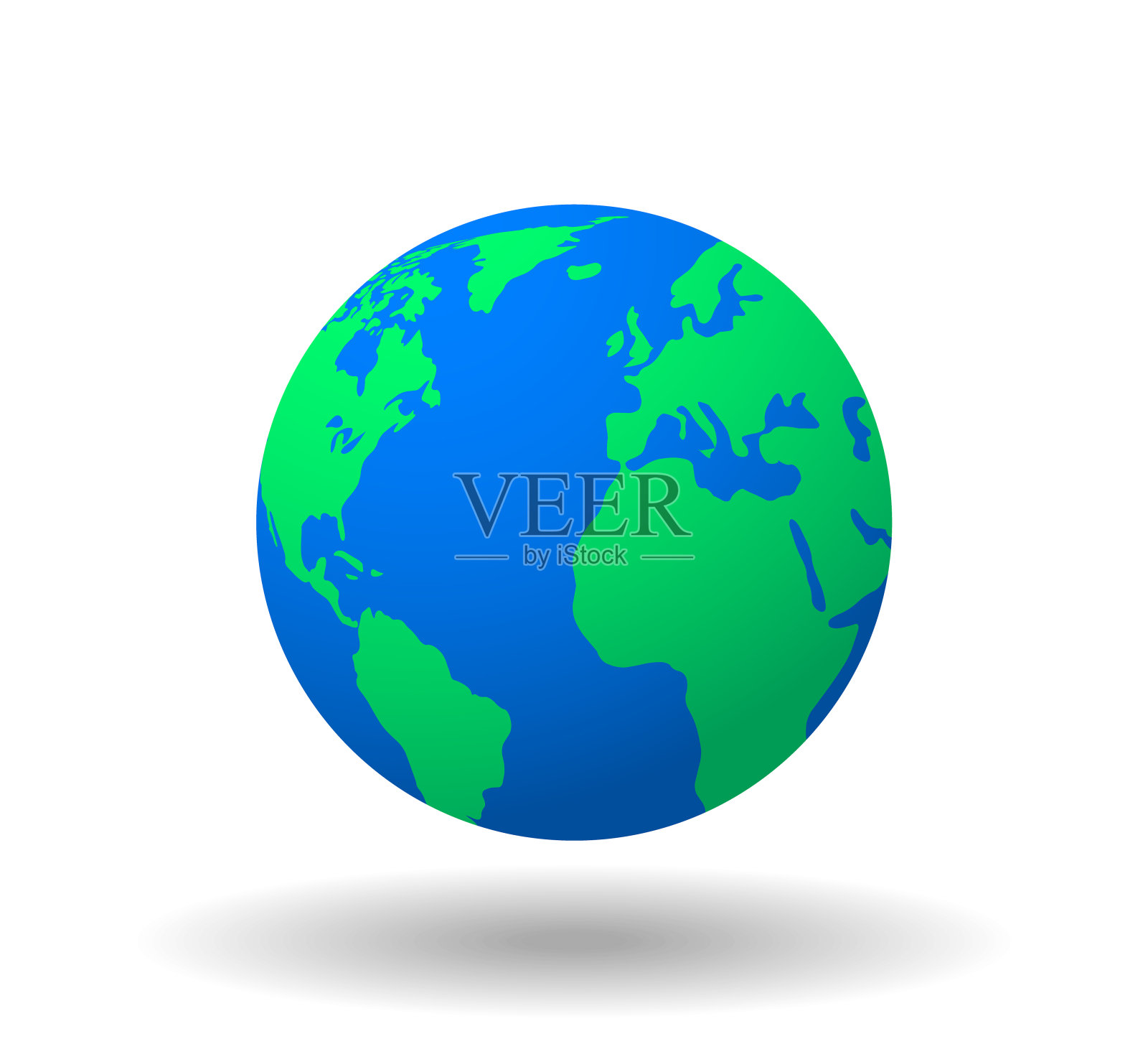 世界地图。地球,地球图标。矢量插图。设计元素图片