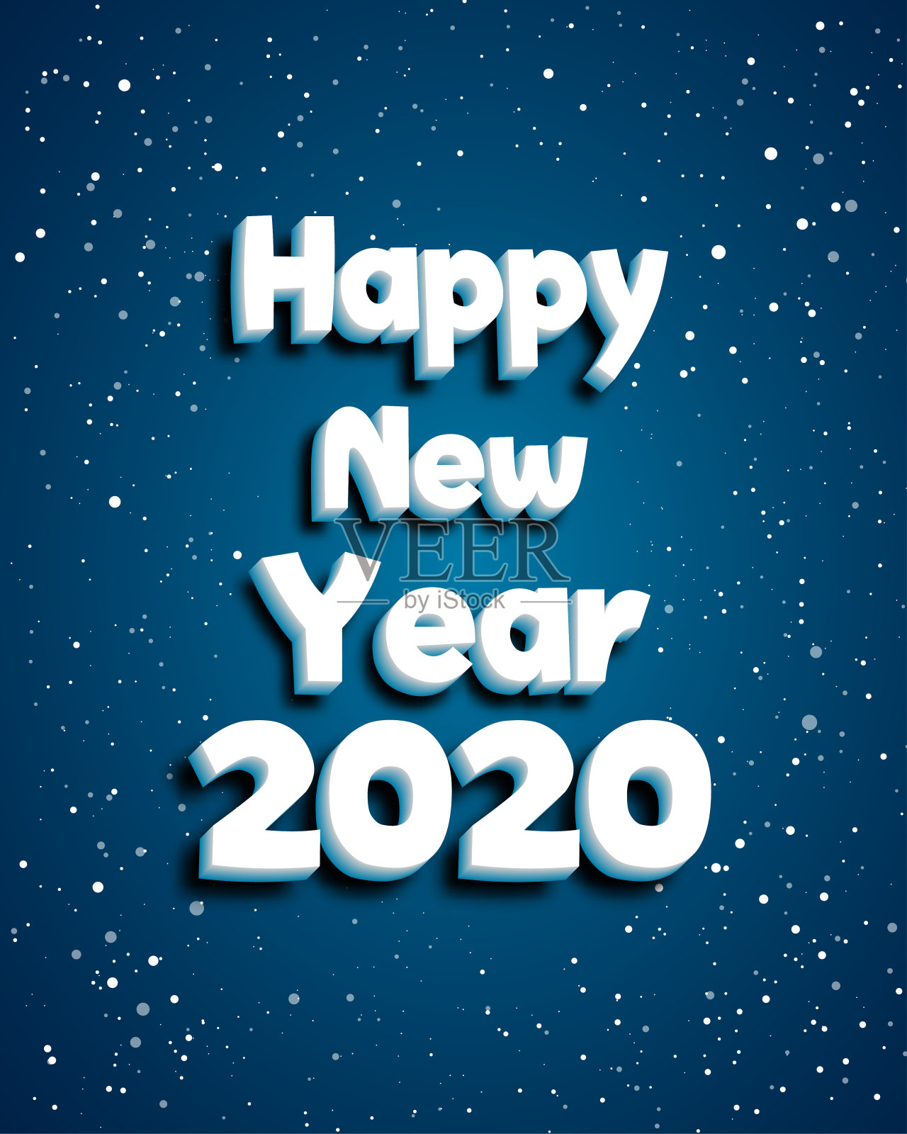 2020年新年快乐。问候卡。抽象的背景。矢量插图。插画图片素材