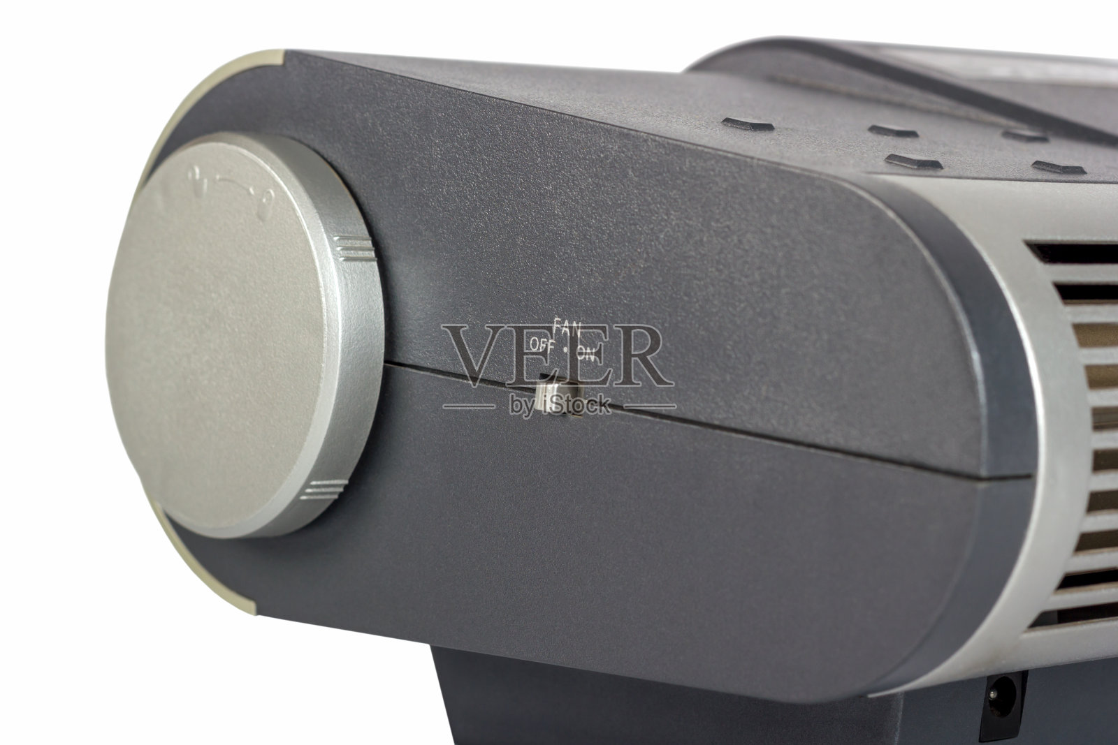 带有离子发生器和风扇的空气净化器。照片摄影图片