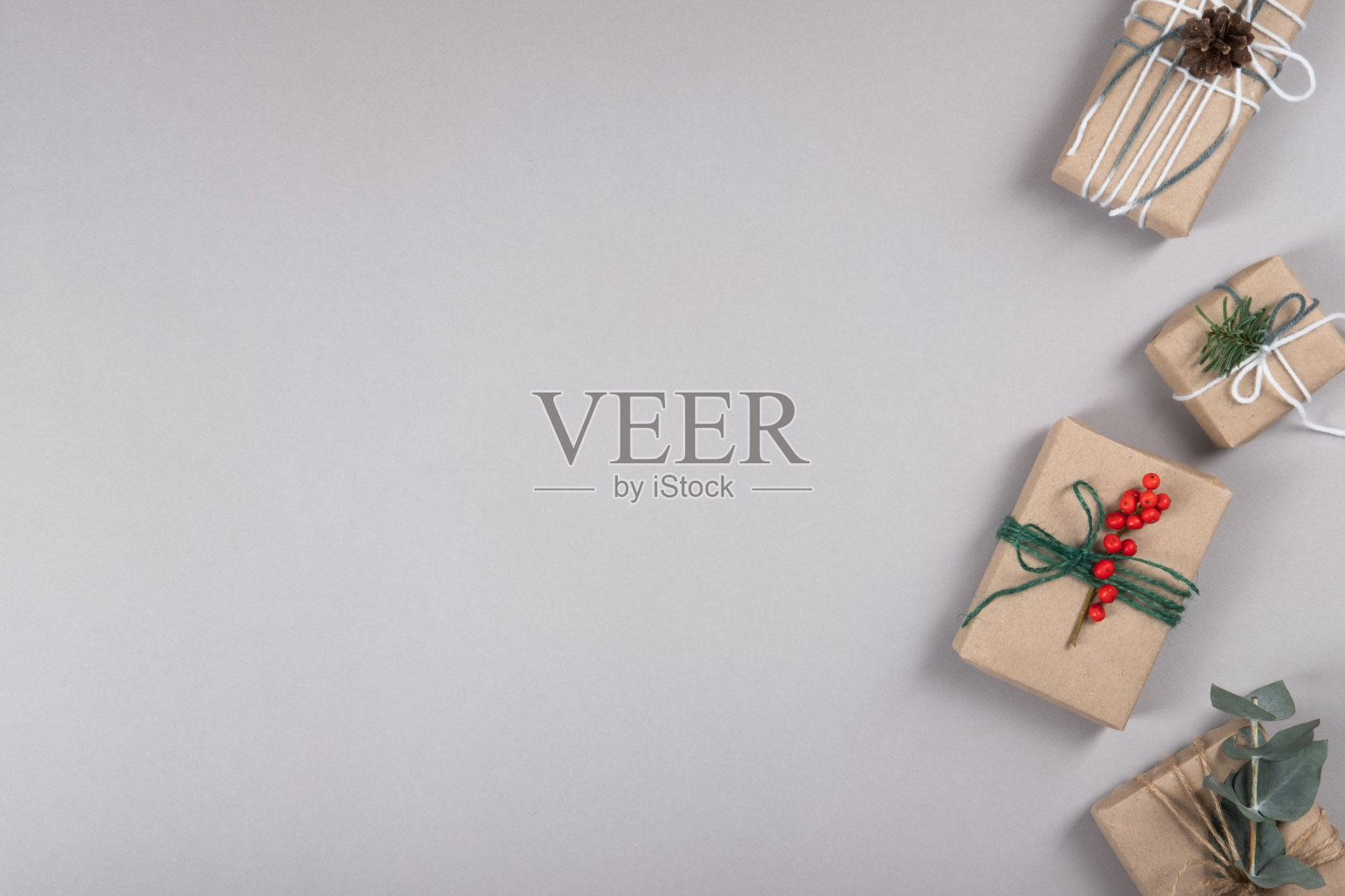 零浪费，礼品自然包装。照片摄影图片