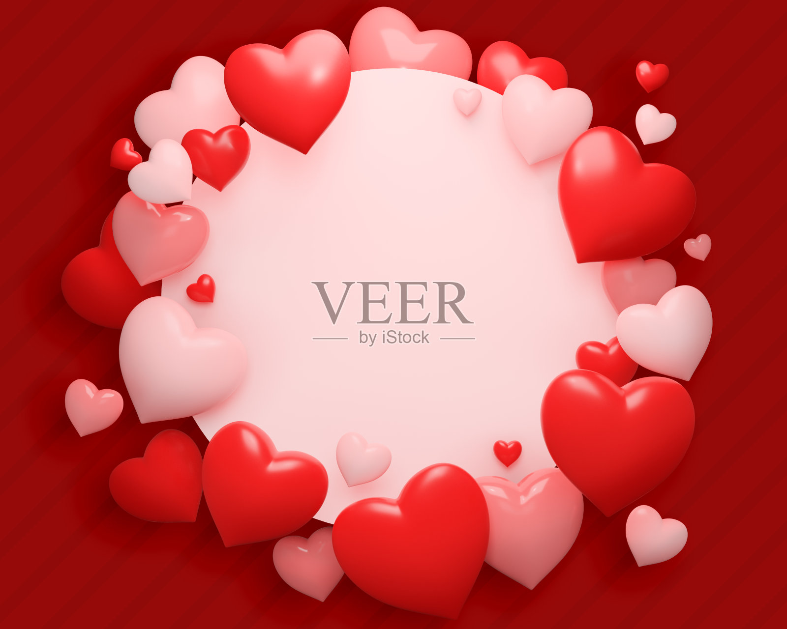 情人节背景与3d插图照片摄影图片