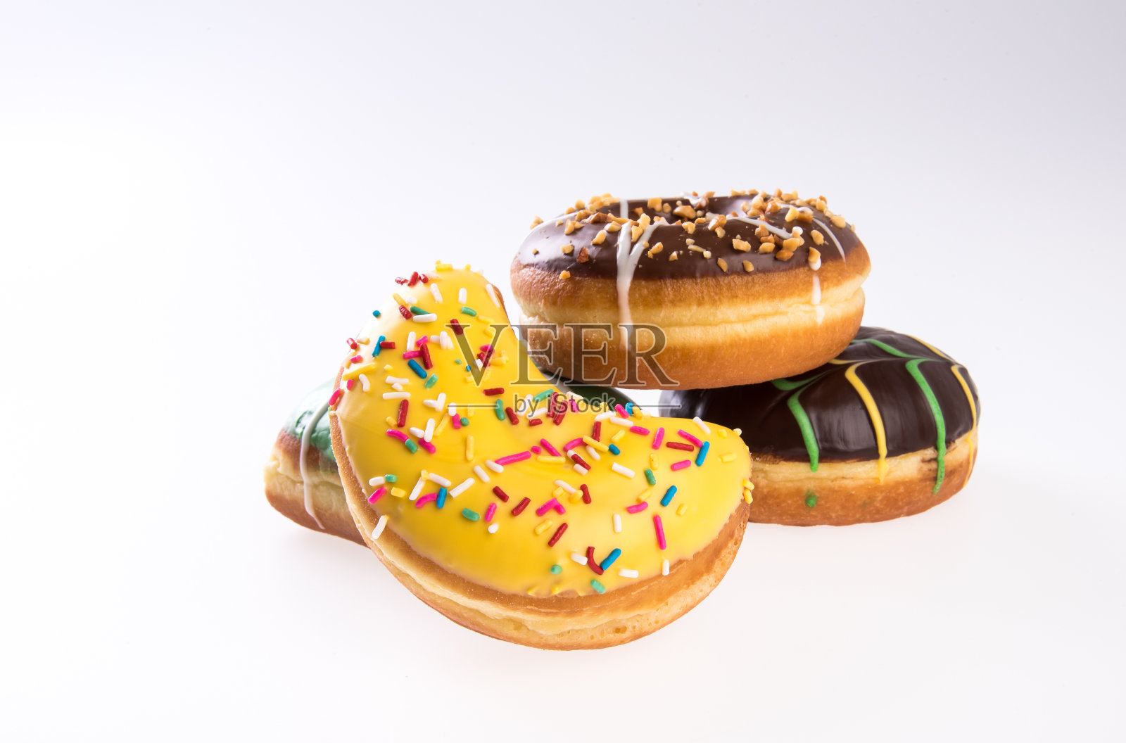 甜甜圈孤立在白色背景照片摄影图片