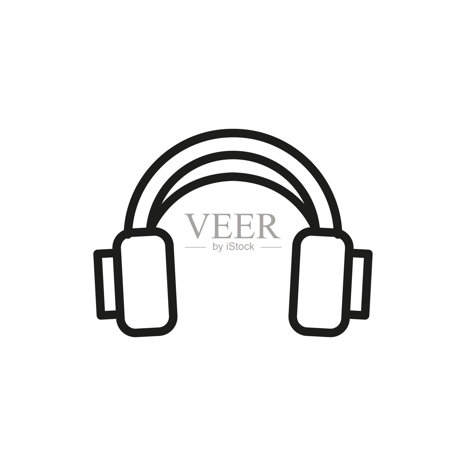 简单的耳机线图标。图标素材