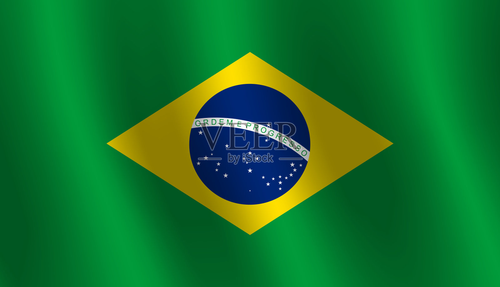 挥舞旗帜的巴西矢量插图插画图片素材