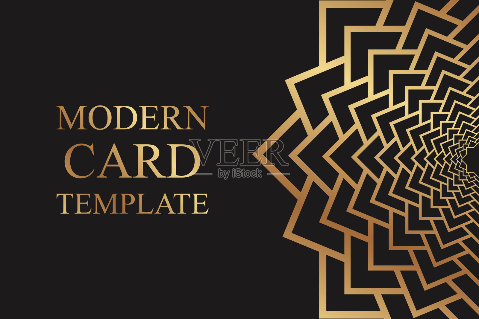 现代几何豪华名片模板的业务或介绍或问候。设计模板素材