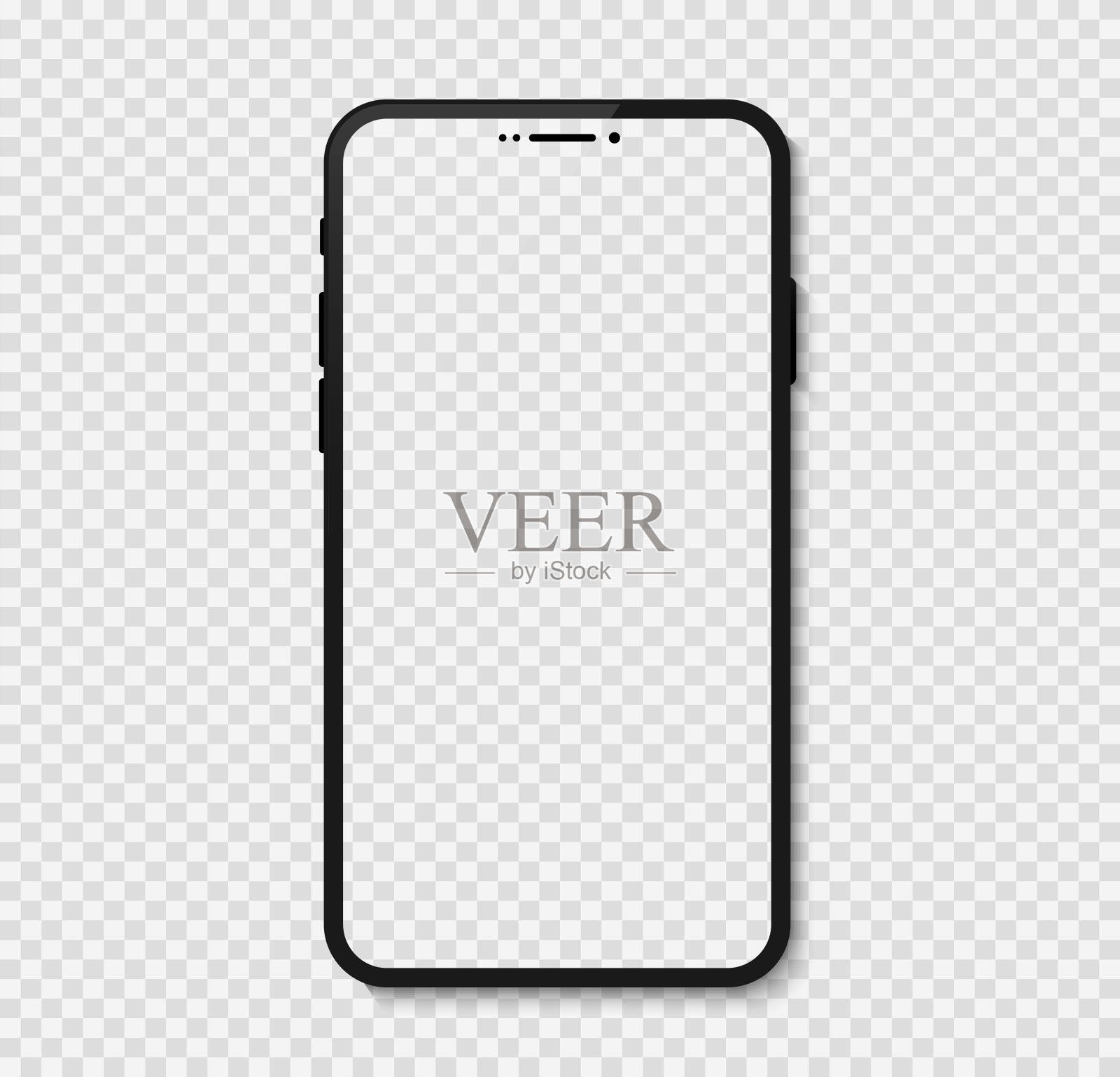 时尚的智能手机模型手机。信息图或演示的模板。矢量图设计元素图片