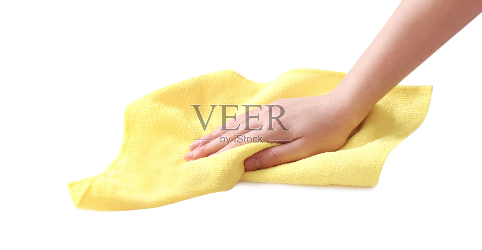 手用清洁布隔离。照片摄影图片